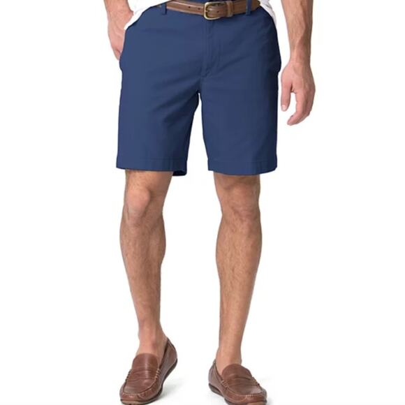 Chaps Men's Stretch Twill Shorts in Deep Ocean Size 30 Preppy Nautical - Picture 1 of 12
